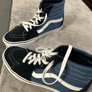 Vans High-Top Sneakers - Blue,Navy and White